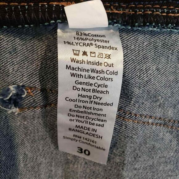 Lularoe Jeans Skinny Womens Size 30 Blue High Rise Stretch Denim 5-Pocket - Picture 7 of 8